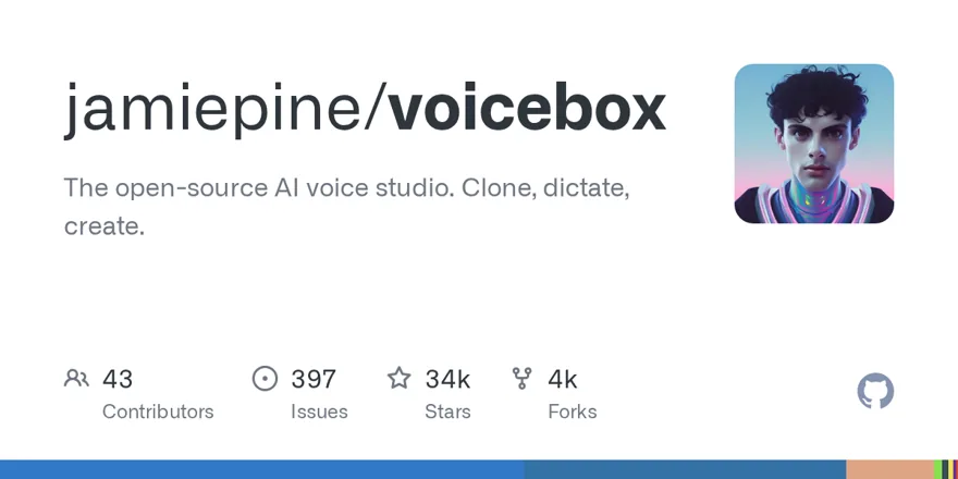 jamiepine/voicebox GitHub 项目预览